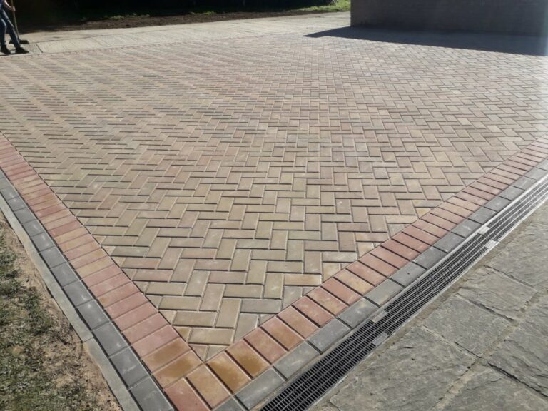 Driveway With Aco Drains For Surface Water