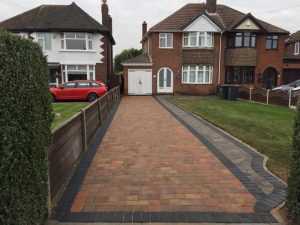 Block Paving Driveway with Adjacent Pathway in Nuneaton