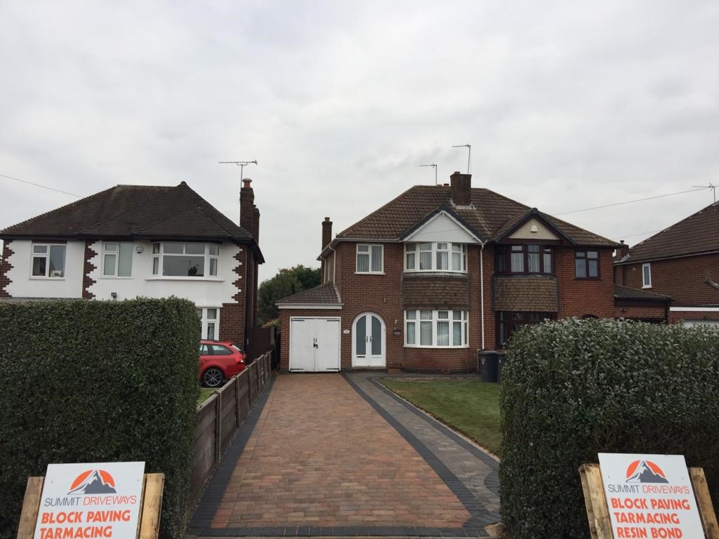 Block Paving Driveway with Adjacent Pathway in Nuneaton