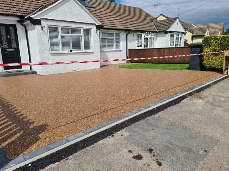 Resin Bound Installation on a driveway in Rugby
