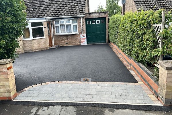 Full driveway renovation with sma tarmac finish in rugby (3)